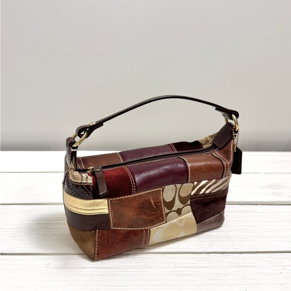 Coach Signature Patchwork Leather Handbag 2007 Vintage - Picture 2 of 6